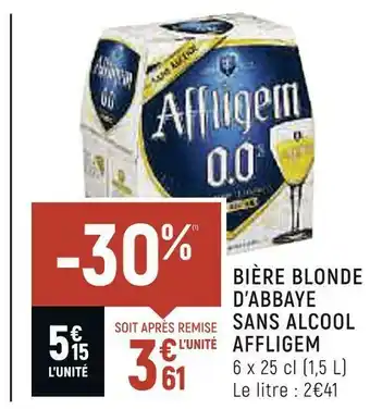 Affligem bière blonde d’abbaye sans alcool