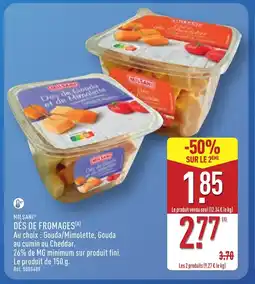 ALDI MILSANI Dés de fromages offre