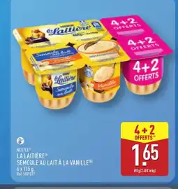 ALDI LA LAITIÈR Semoule au lait à la vanille offre