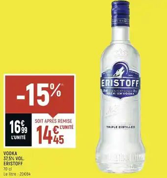Spar Eristoff vodka 37,5% vol. offre