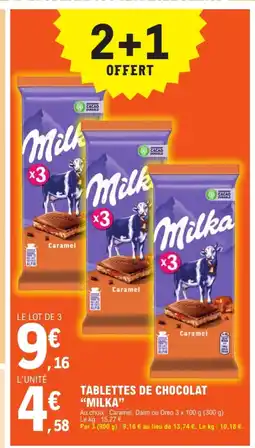 E.Leclerc MILKA Tablettes de chocolat offre