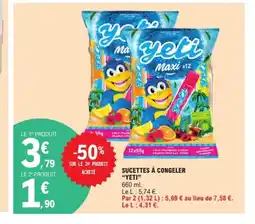 E.Leclerc YETI Sucettes à congeler offre
