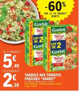 E.Leclerc Taboulé aux tomates fraîches offre