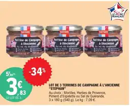 E.Leclerc STEPHAN Lot de 3 terrines de campagne à l'ancienne offre