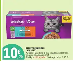 E.Leclerc WHISKAS Sachets fraîcheur offre