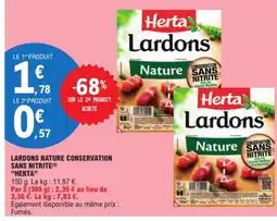 E.Leclerc HERTA Lardons nature conservation sans nitrite offre