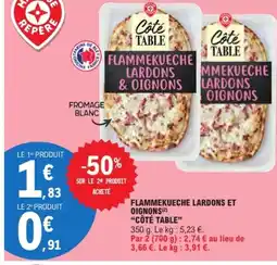 E.Leclerc CÔTÉ TABLE Flammekueche lardons et oignons offre