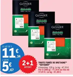 E.Leclerc GUYADER Truite fumée de bretagne offre