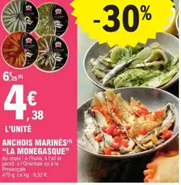 E.Leclerc LA MONEGASQUE Anchois marinés offre