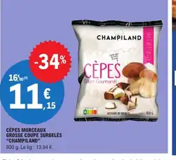 E.Leclerc CHAMPILAND Cèpes morceaux grosse coupe surgelés offre