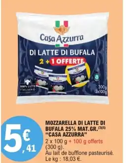 E.Leclerc BRIDELICE Mozzarella di latte di bufala 25% mat. gr. offre