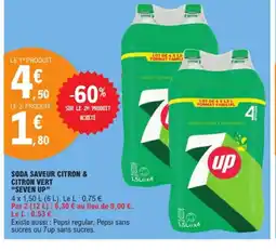 E.Leclerc SEVEN UP Soda saveur citron & citron vert offre