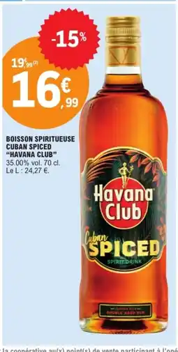 E.Leclerc HAVANA CLUB Boisson spiritueuse cuban spiced offre