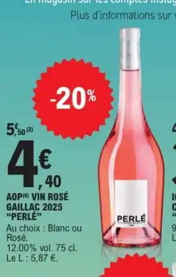 E.Leclerc PRLE Aop vin rosé gaillac 2025 offre
