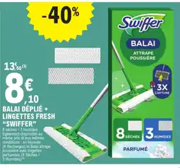 E.Leclerc SWIFFER Balai déplié + lingettes fresh offre