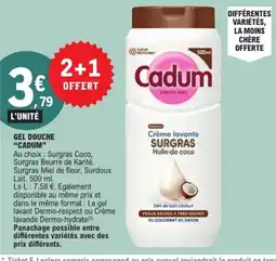 E.Leclerc CADUM Gel douche offre