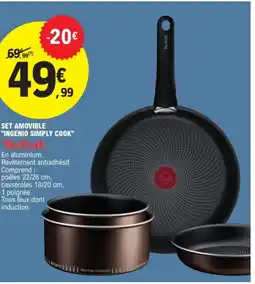 E.Leclerc TEFAL Set amovible ingenio simply cook offre