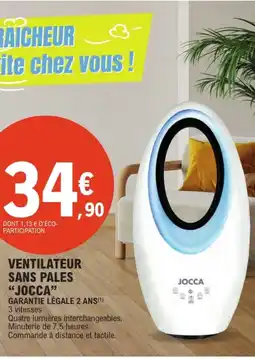 E.Leclerc JOCCA Ventilateur sans pales offre