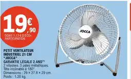 E.Leclerc JOCCA Petit ventilateur industriel offre