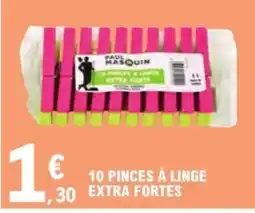 E.Leclerc 10 pinces à linge extra fortes offre