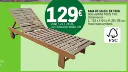 E.Leclerc Bain de soleil en teck offre