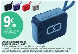 E.Leclerc Enceinte bluetooth 5 w offre