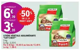 E.Leclerc CAT'S BES Litière végétale agglomérante offre
