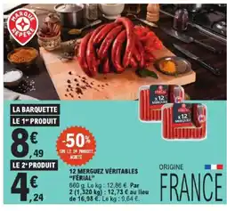 E.Leclerc Express FÉRIAL 12 merguez véritables offre