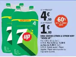 E.Leclerc Express SEVEN UP Soda saveur citron & citron vert offre