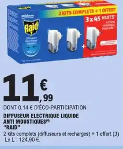 E.Leclerc Express RAID Diffuseur electrique liquide anti moustiques offre