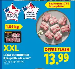 Lidl L'ÉTAL DU BOUCHER 8 paupiettes de veau offre