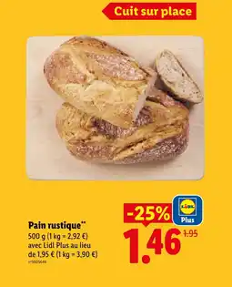 Lidl Pain rustique offre