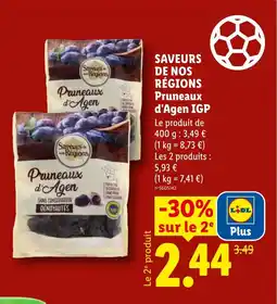 Lidl SAVEURS DE NOS RÉGIONS Pruneaux d'Agen IGP offre