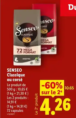 Lidl SENSEO Classique ou corsé offre
