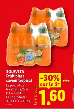 Lidl SOLEVITA Fruit blast saveur tropical offre