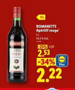 Lidl ROMANETTI Apéritif rouge offre