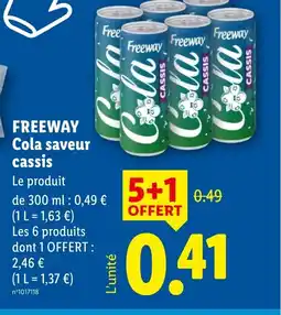Lidl FREEWAY Cola saveur cassis offre