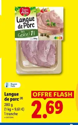 Lidl Langue de porc offre