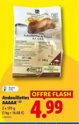 Lidl Andouillettes AAAAA offre