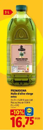 Lidl PRIMADONA Huile d'olive vierge extra offre