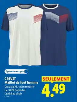 Lidl CRIVIT Maillot de foot homme offre