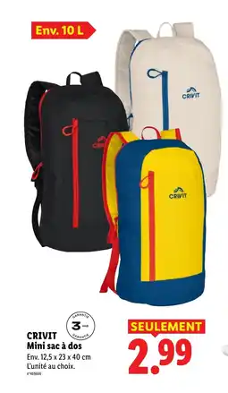 Lidl CRIVIT Mini sac à dos offre