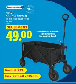 Lidl CRIVIT Chariot à roulettes offre