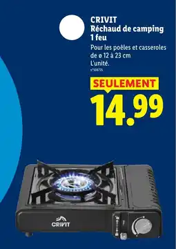Lidl CRIVIT Réchaud de camping 1 feu offre