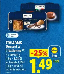Lidl ITALIAMO Dessert à l'italienne offre