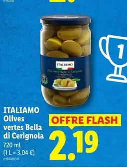 Lidl ITALIAMO Olives vertes Bella di Cerignola offre