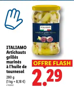 Lidl ITALIAMO Artichauts grillés marinés à l'huile de tournesol offre