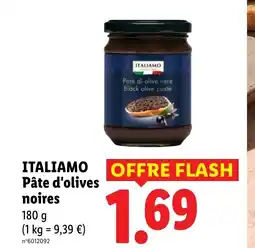 Lidl ITALIAMO Pâte d'olives noires offre