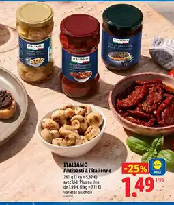 Lidl ITALIAMO Antipasti à l'italienne offre