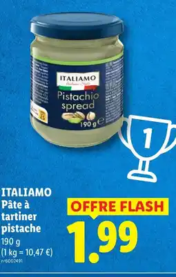 Lidl ITALIAMO Pâte à tartiner pistache offre